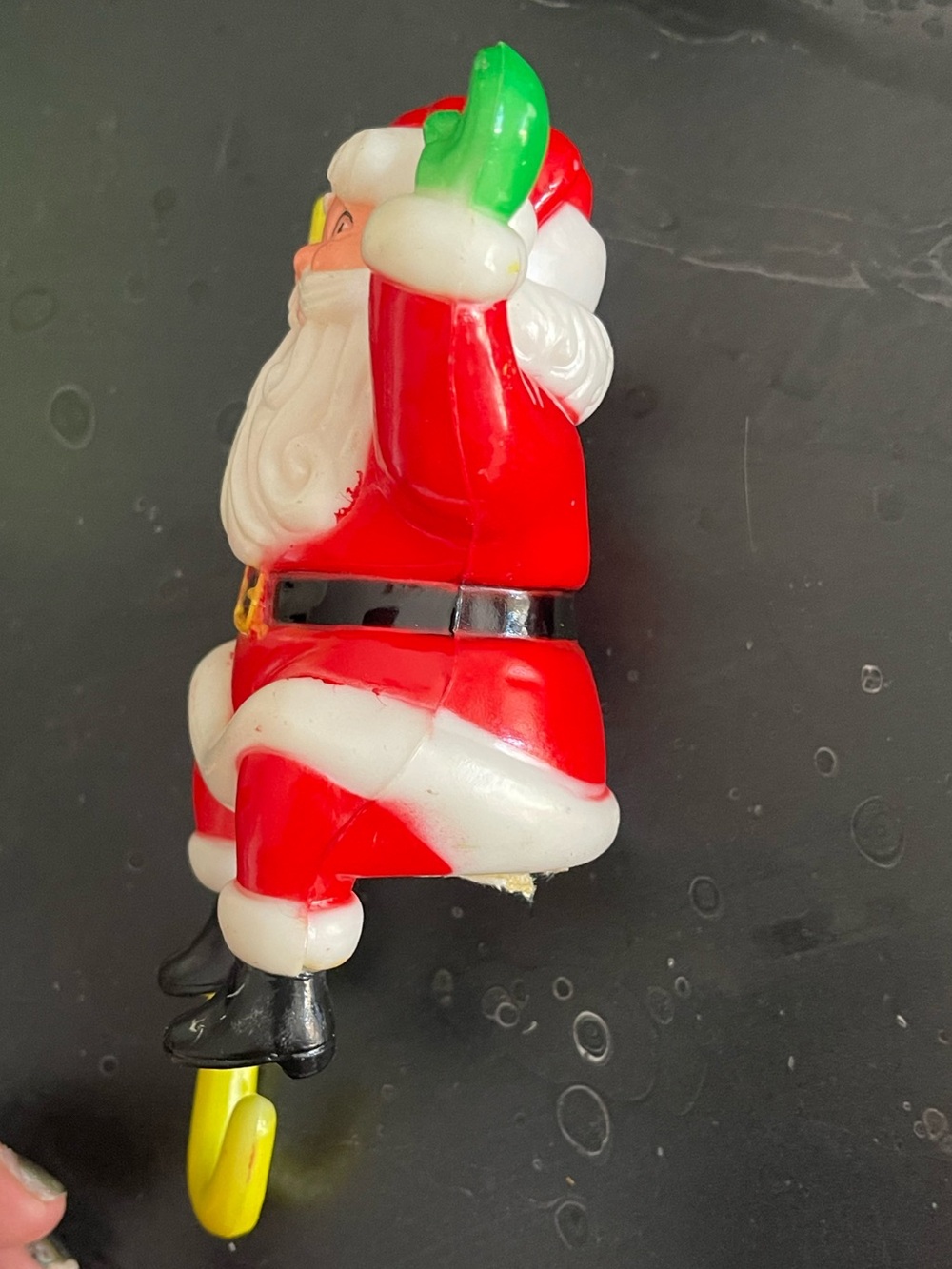 Vintage 1970 stocking hangers Santa and Elf - Picture 7 of 14
